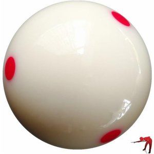 AAA-Grade PRO Cup Standard Pool-Billiard Cue Ball with 6 Dots (2-1/4'', 6 oz)